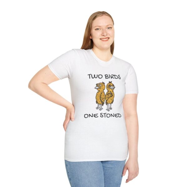 Leaf Smokers " Two Birds One Stoned" T-Shirt - Image 17