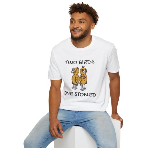 Leaf Smokers " Two Birds One Stoned" T-Shirt - Image 24