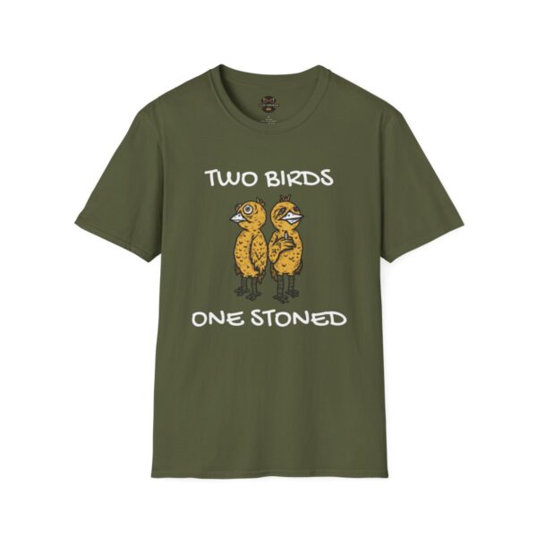 Leaf Smokers " Two Birds One Stoned" T-Shirt - Image 25