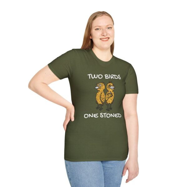 Leaf Smokers " Two Birds One Stoned" T-Shirt - Image 29