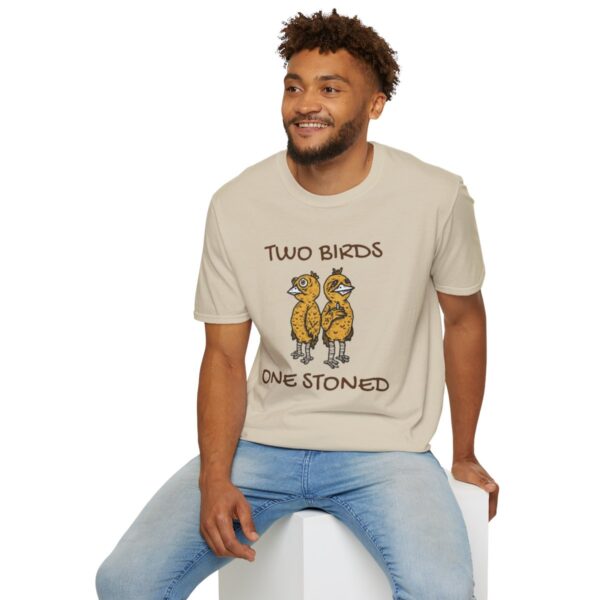 Leaf Smokers " Two Birds One Stoned" T-Shirt - Image 12