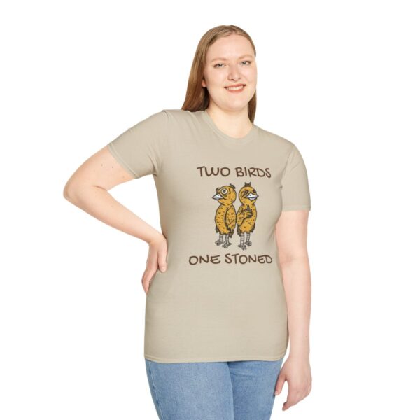 Leaf Smokers " Two Birds One Stoned" T-Shirt - Image 5