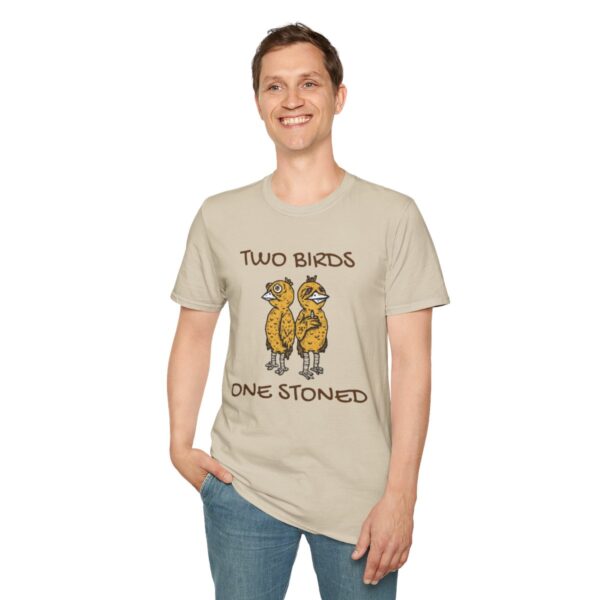Leaf Smokers " Two Birds One Stoned" T-Shirt - Image 7