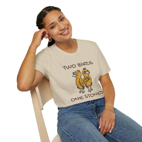 Leaf Smokers " Two Birds One Stoned" T-Shirt - Image 10