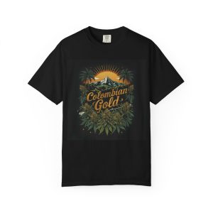 Colombian Gold T-Shirt | Garment-Dyed Tee, Unisex Casual Style, Outdoorsy Vibe, Ideal for Coffee Lovers & Adventure Seekers
