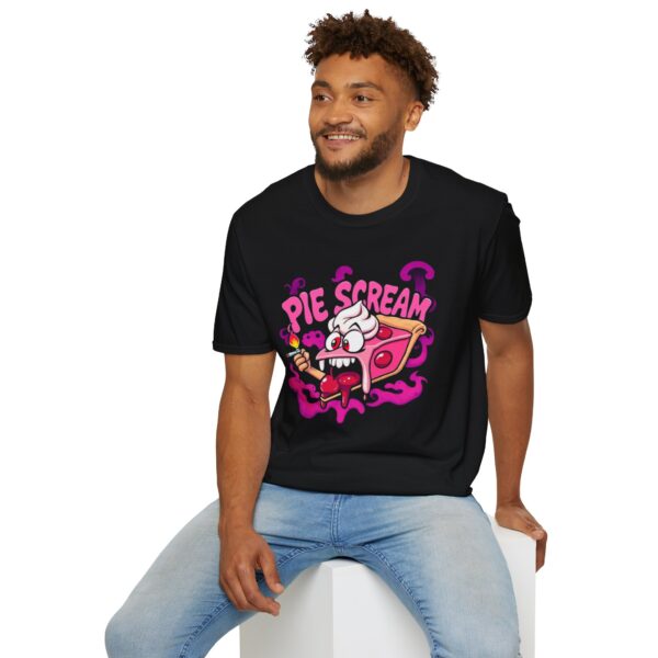 Graphic Tee Pie Scream Unisex Softstyle T-Shirt - Trippy Stoner Apparel - Image 5
