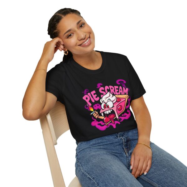 Graphic Tee Pie Scream Unisex Softstyle T-Shirt - Trippy Stoner Apparel - Image 6