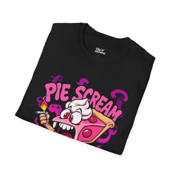 Graphic Tee Pie Scream Unisex Softstyle T-Shirt - Trippy Stoner Apparel - Image 4